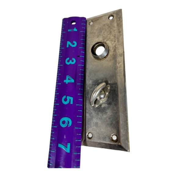 Vintage Metal Door Knob and Plate - Picture 2 of 6